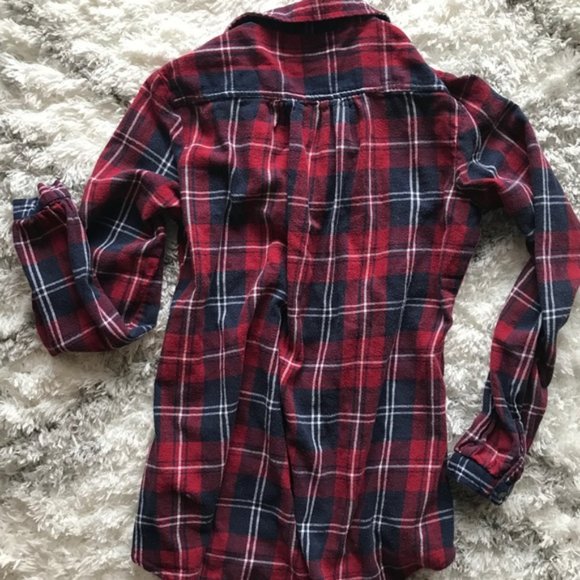 Flannel plaid long sleeve casual button down shirt - Picture 2 of 6